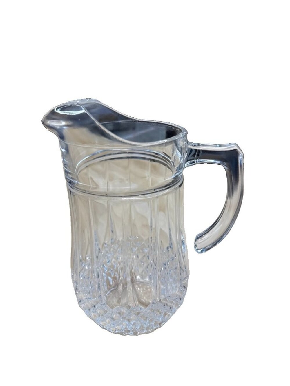 Cristal D'Arques Durand Longchamp 48 Oz Crystal Pitcher Square Handle France Box